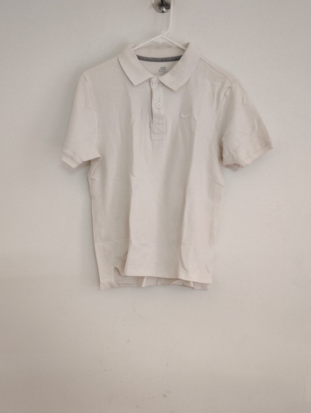 Nike White Short-Sleeve Polo